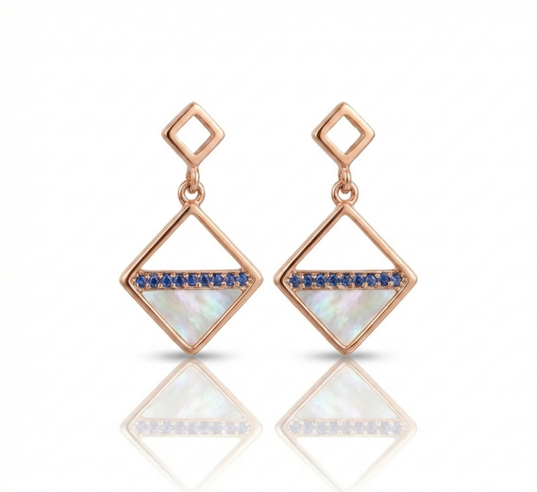 Opal drop earrings